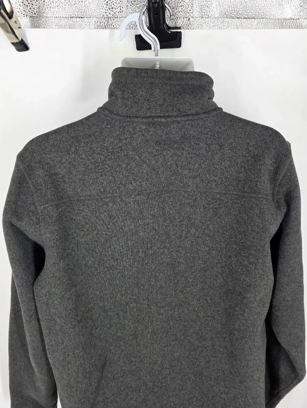 The North Face Gordon Lyons 1/4 Zip Fleece Sweater Mens Large Charcoal Heather